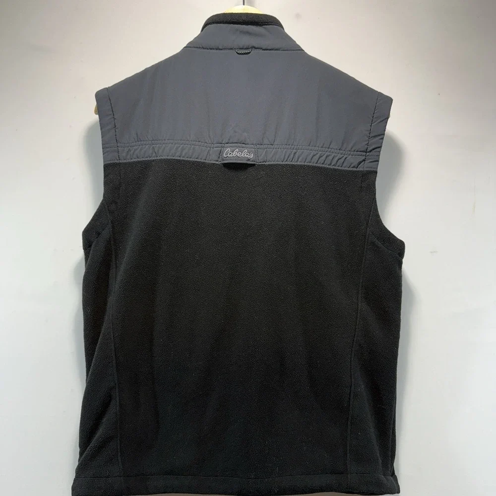 Cabelas Vest Mens Size M Black Polartec Fleece Full Zip Jacket Outdoors Hunting - Picture 12 of 12